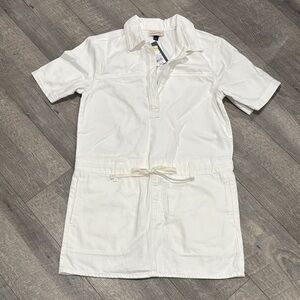 White Short Sleeve Dress